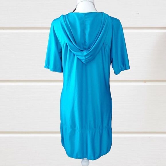 Turquoise Athletic Hooded Dress Size M - Picture 4 of 9
